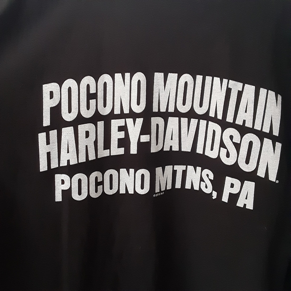 HARLEY-DAVIDSON BLACK SHORT SLEEVE CREW T SHIRT (POCONO MOUNTAINS, PA) MENS 5XL - Picture 9 of 9